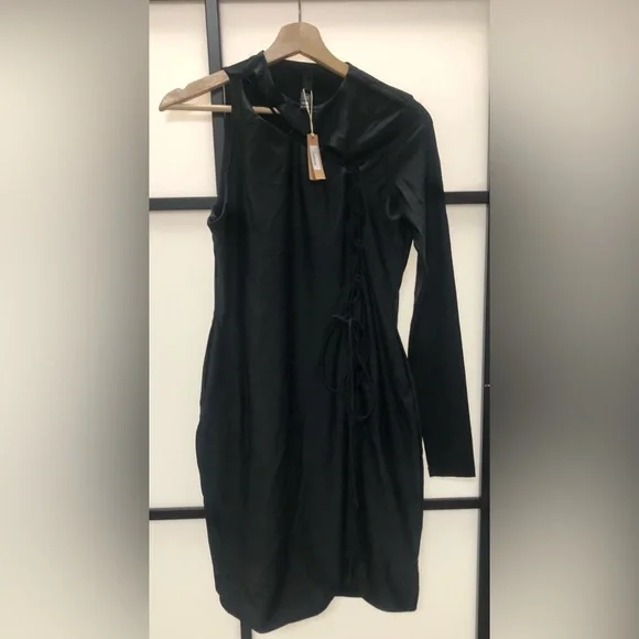 SKIMS | Dresses | Skims Onyx Lace Up Mini Dress Nwt Size Xl | Poshmark